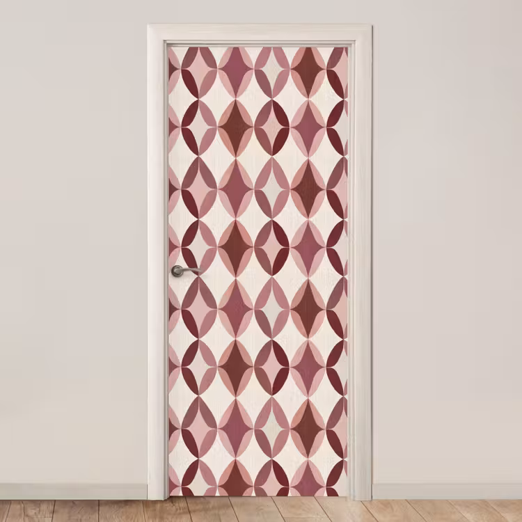 Deursticker - Ovaal - Textuur - Roze — 1
