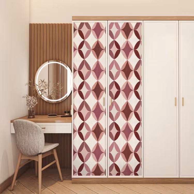 Deursticker - Ovaal - Textuur - Roze — 5
