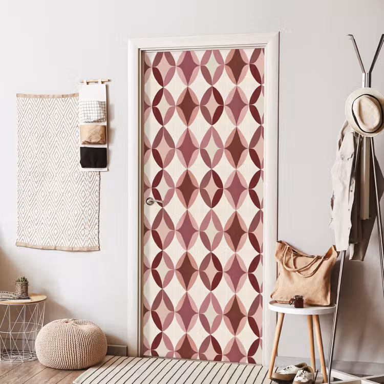 Deursticker - Ovaal - Textuur - Roze — 8