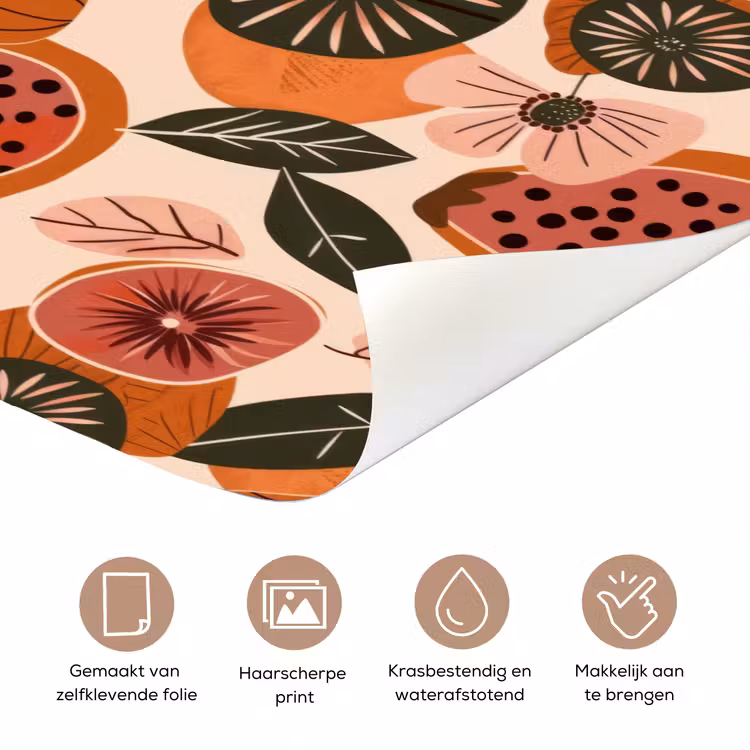 Deursticker - Papaja - Bloesem - Oranje — 3