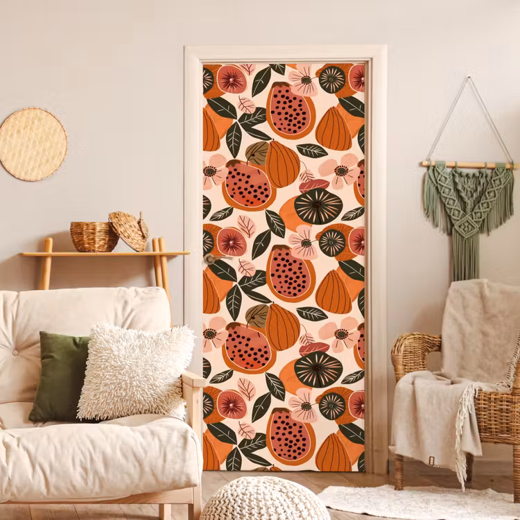 Deursticker - Papaja - Bloesem - Oranje — 4
