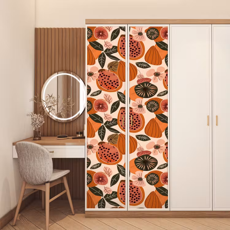 Deursticker - Papaja - Bloesem - Oranje — 5