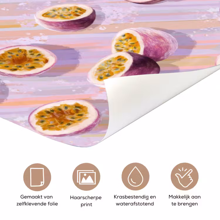 Deursticker - Passievrucht - Tropisch - Paars — 3