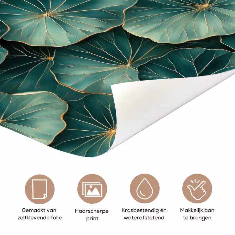 Deursticker - Patroon - Bladeren - Groen — 3