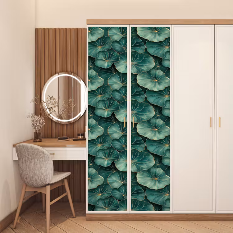 Deursticker - Patroon - Bladeren - Groen — 5