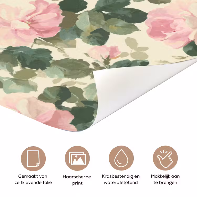 Deursticker - Rozen - Botanisch - Roze — 3