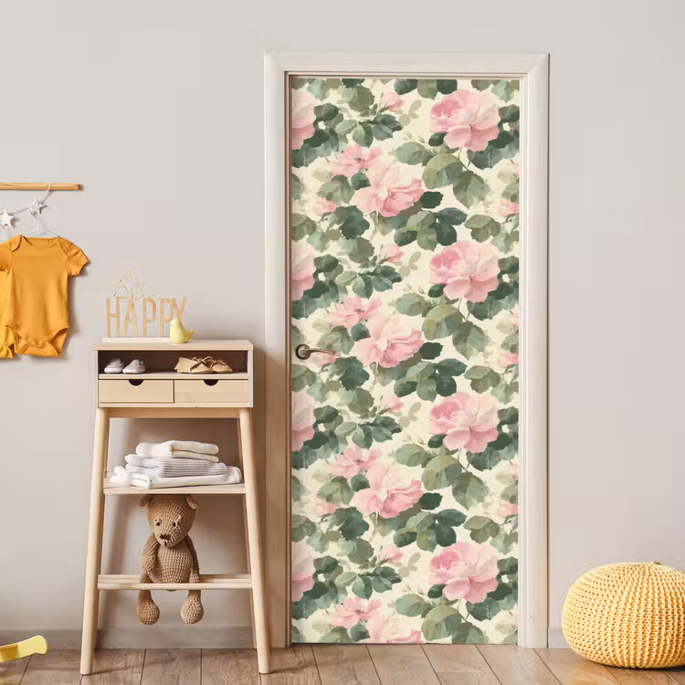Deursticker - Rozen - Botanisch - Roze — 6