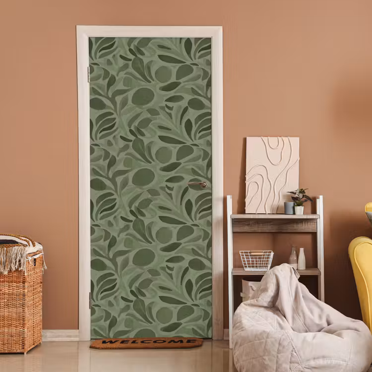 Deursticker - Sereen - Bladeren - Groen — 2