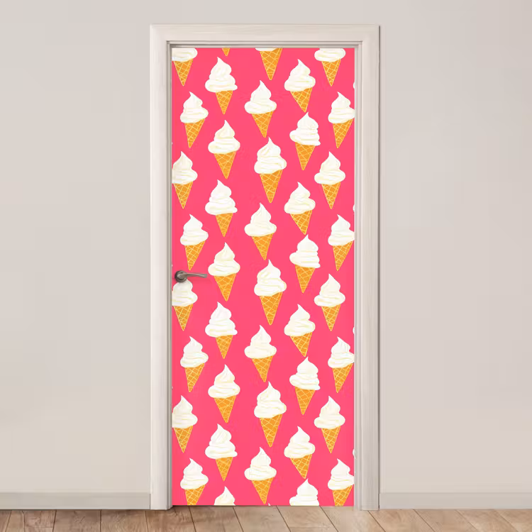 Deursticker - Softijs - Horentje - Roze — 1