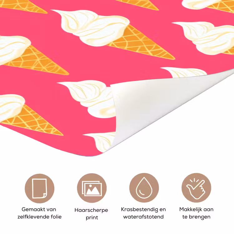 Deursticker - Softijs - Horentje - Roze — 3