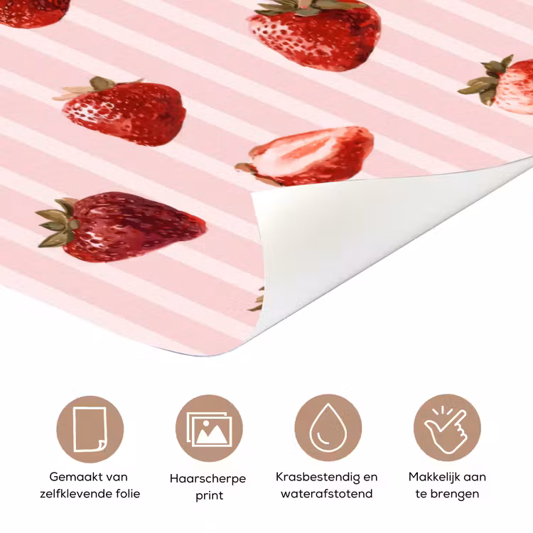 Deursticker - Strepen - Aardbei - Roze — 3