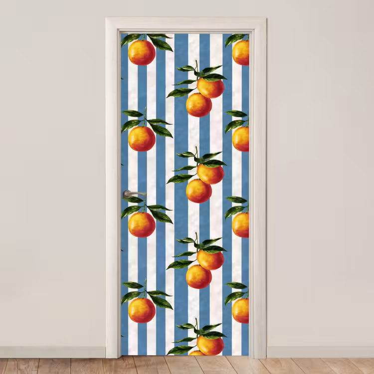 Deursticker - Strepen - Citroen - Blauw — 1