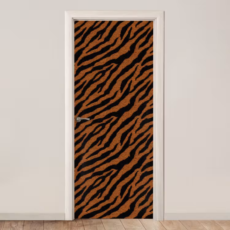 Deursticker - Tijger - Zwart - Vacht — 1