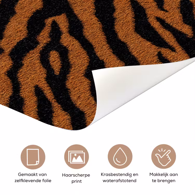 Deursticker - Tijger - Zwart - Vacht — 3