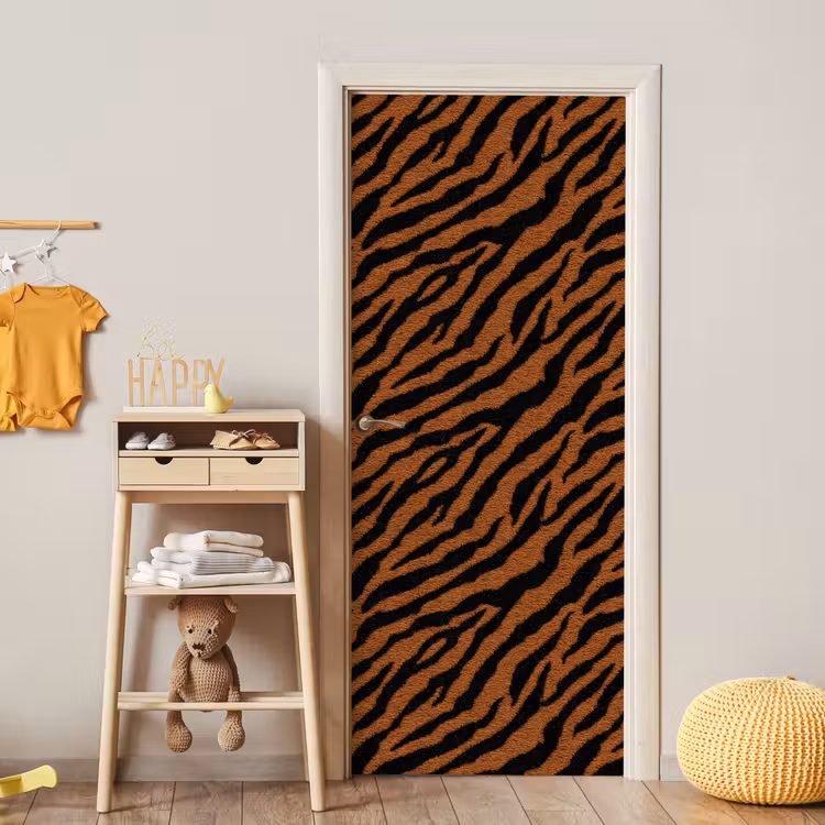Deursticker - Tijger - Zwart - Vacht — 6