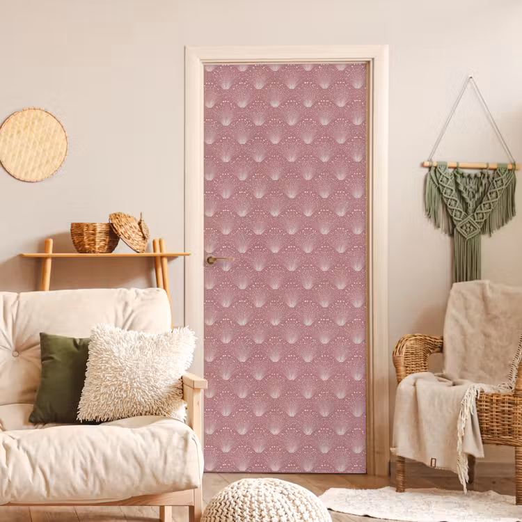 Deursticker - Trendy - Patroon - Roze — 4