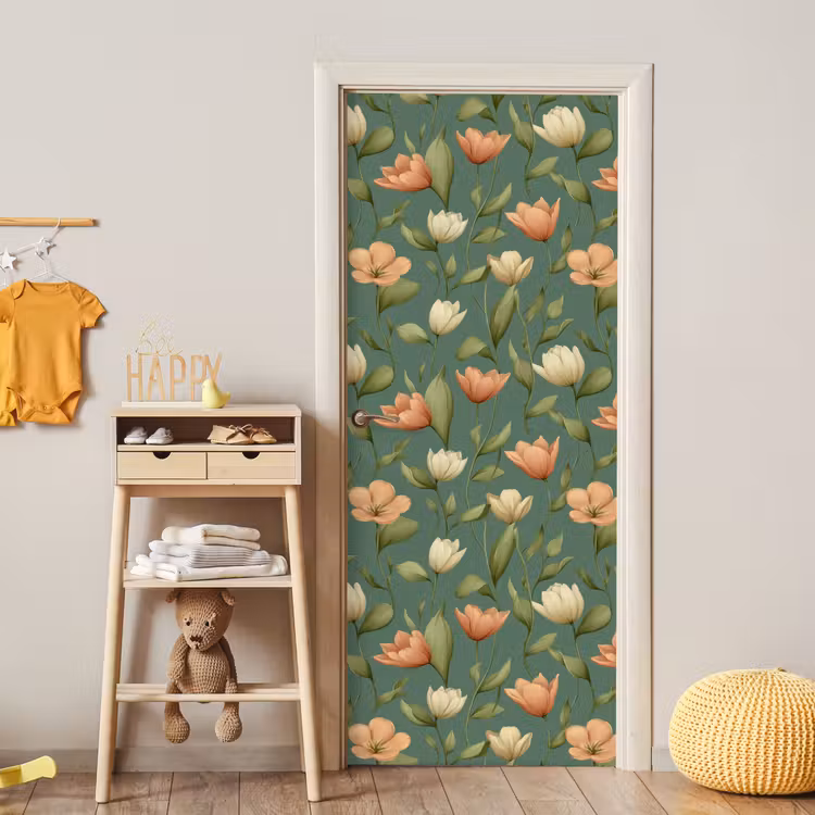Deursticker - Tulpen - Botanisch - Groen — 6