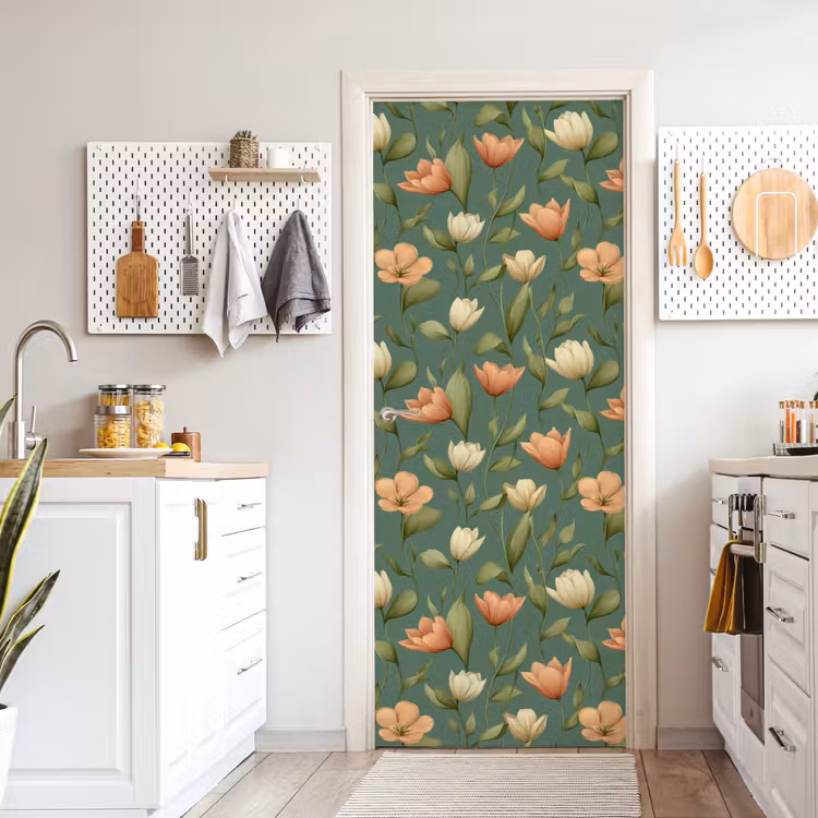 Deursticker - Tulpen - Botanisch - Groen — 7