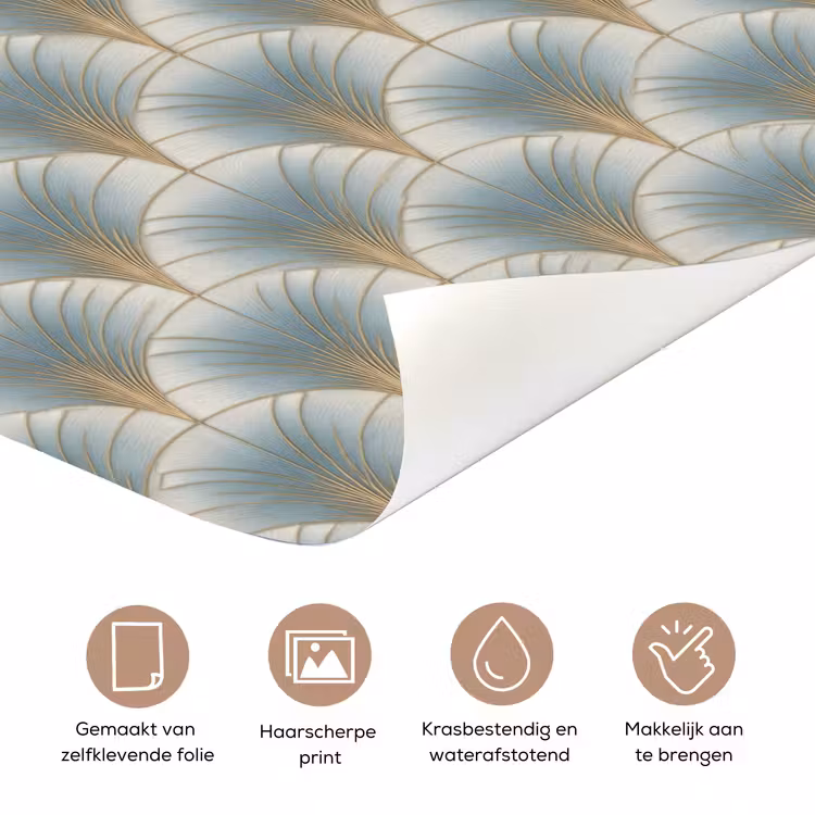 Deursticker - Waaier - Klassiek - Blauw — 3