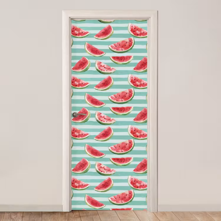 Deursticker - Watermeloen - Strepen - Groen — 1