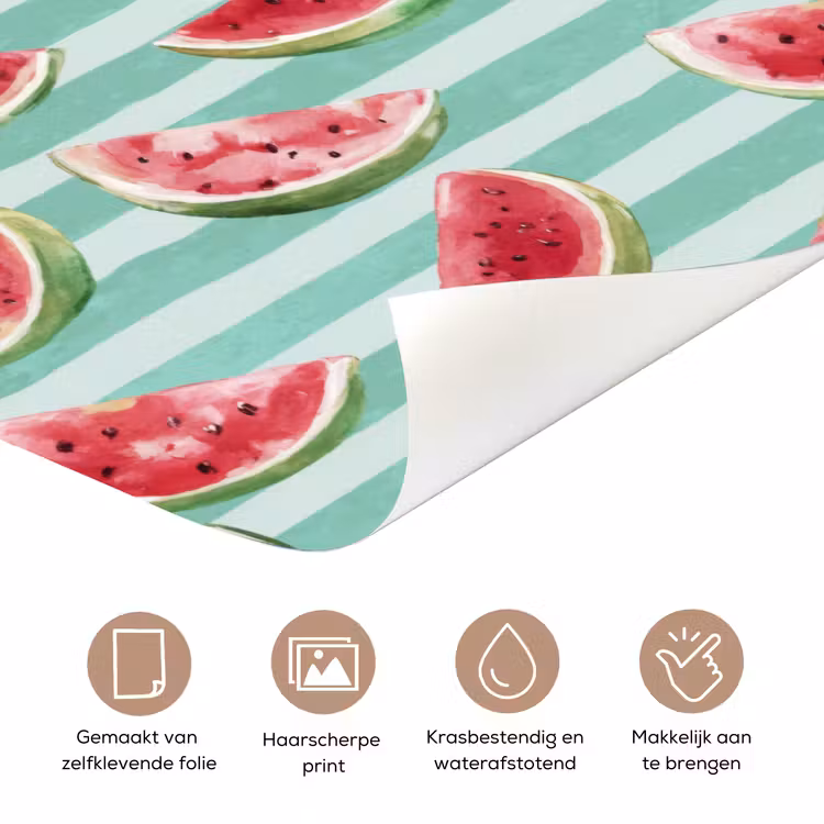 Deursticker - Watermeloen - Strepen - Groen — 3