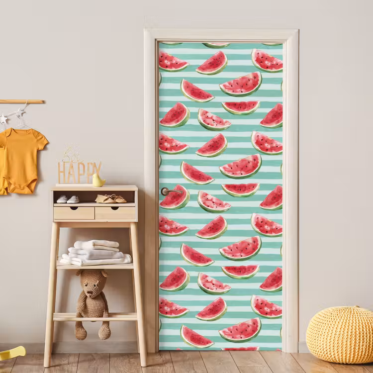 Deursticker - Watermeloen - Strepen - Groen — 6