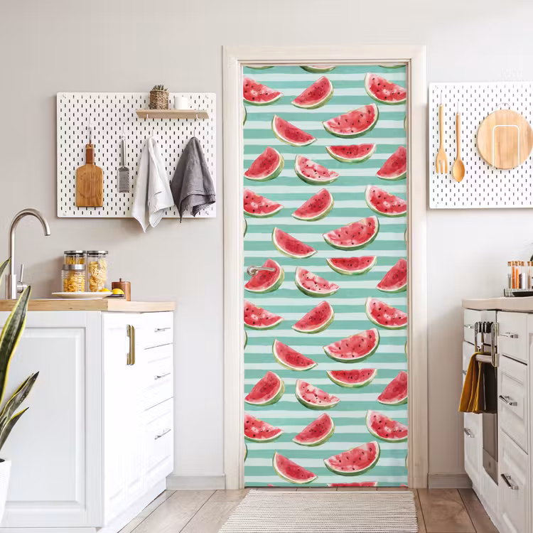 Deursticker - Watermeloen - Strepen - Groen — 7