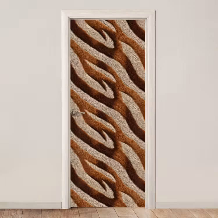 Deursticker - Zebra - Bruin - Patroon — 1