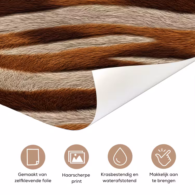 Deursticker - Zebra - Bruin - Patroon — 3