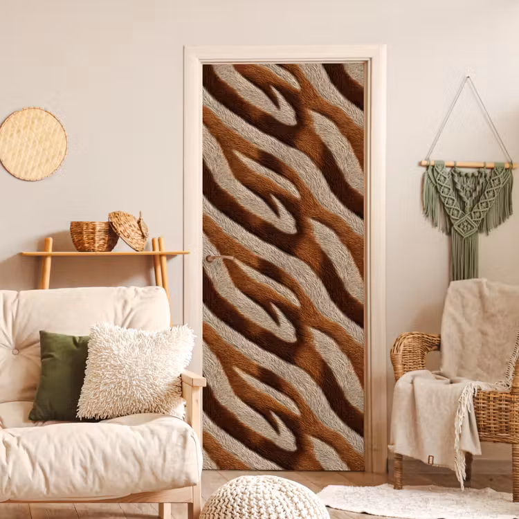 Deursticker - Zebra - Bruin - Patroon — 4