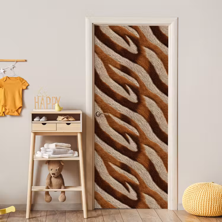 Deursticker - Zebra - Bruin - Patroon — 6