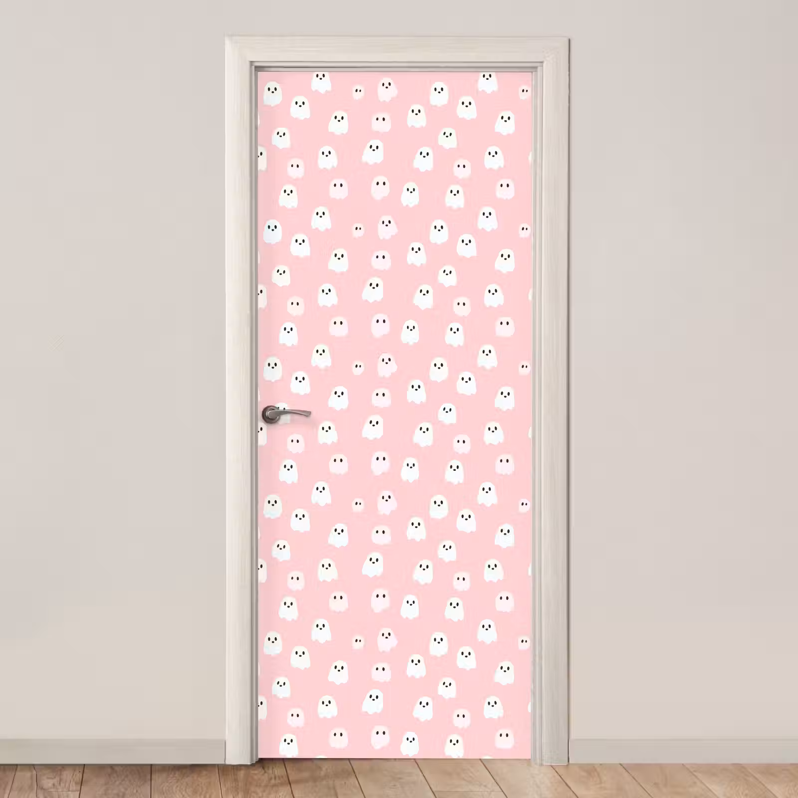 Deursticker - Spookjes - Patroon - Roze — 1
