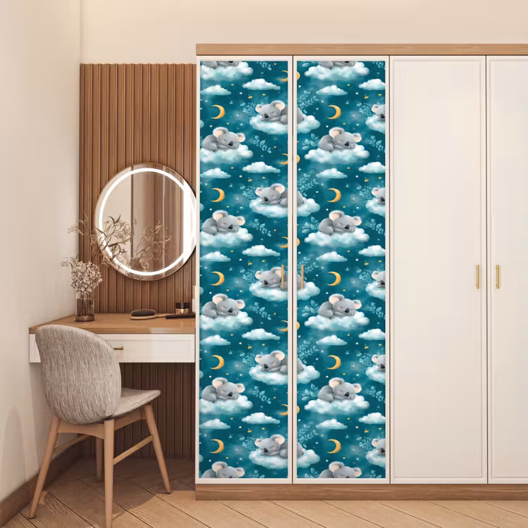 Deursticker - Koala's - Betoverend - Blauw — 5