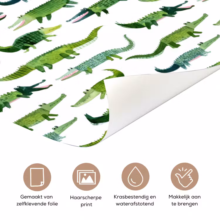 Deursticker - krokodillen - Speels - Groen — 3