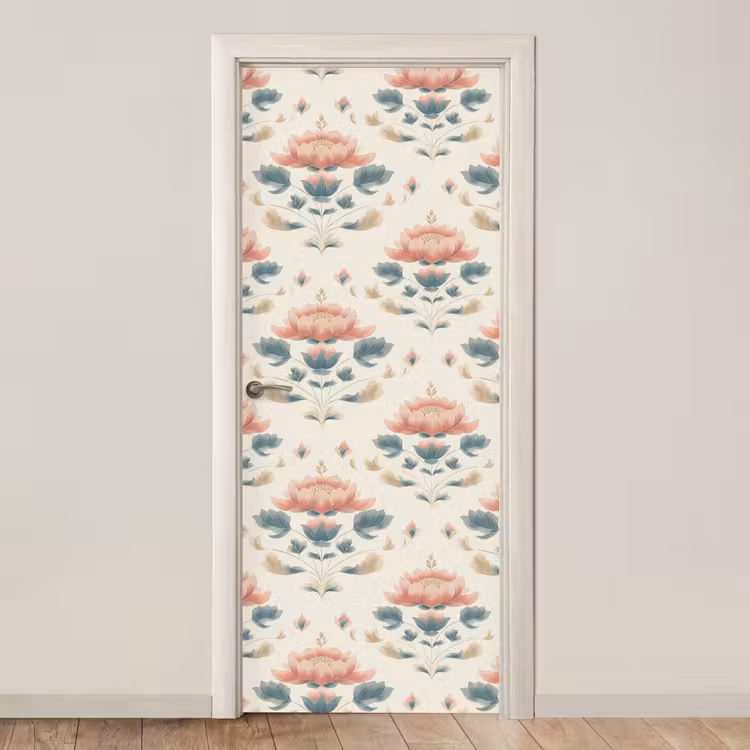 Deursticker - Lotus - Bloemen - Roze — 1