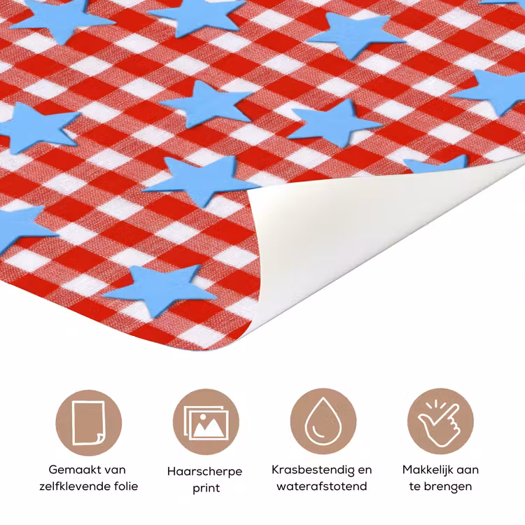 Deursticker - Ruit - Sterren - Rood — 3
