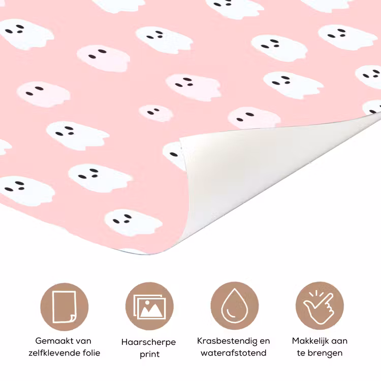 Deursticker - Spookjes - Patroon - Roze — 3