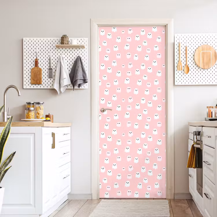 Deursticker - Spookjes - Patroon - Roze — 7