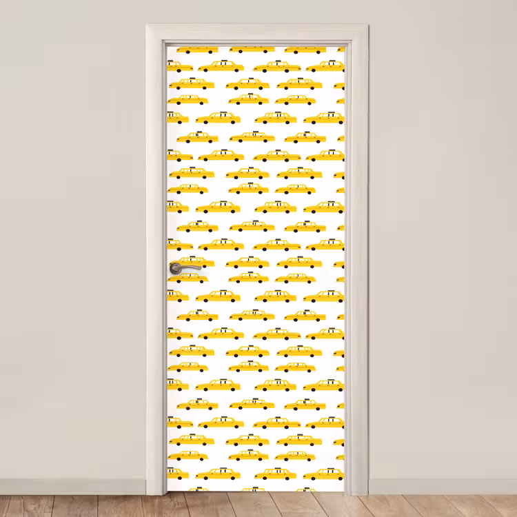 Deursticker - Taxi - Iconisch - Geel — 1