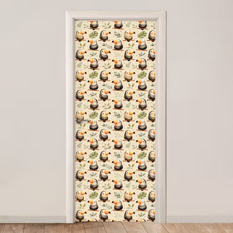 Deursticker - Toekans - Exotisch - Kleurrijk — 1