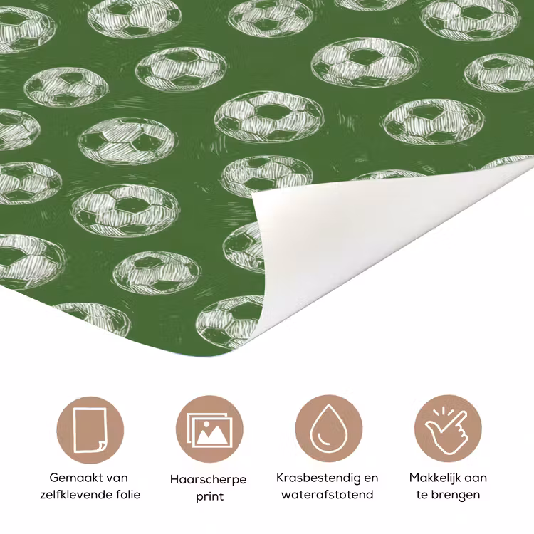 Deursticker - Voetbal - Sport - Groen — 3