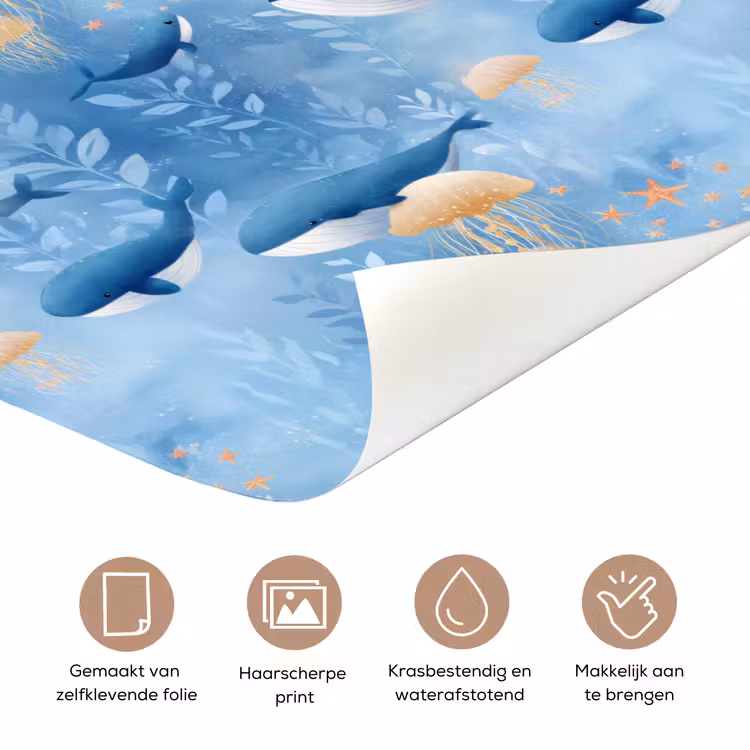 Deursticker - Walvissen - Oceaan - Blauw — 3