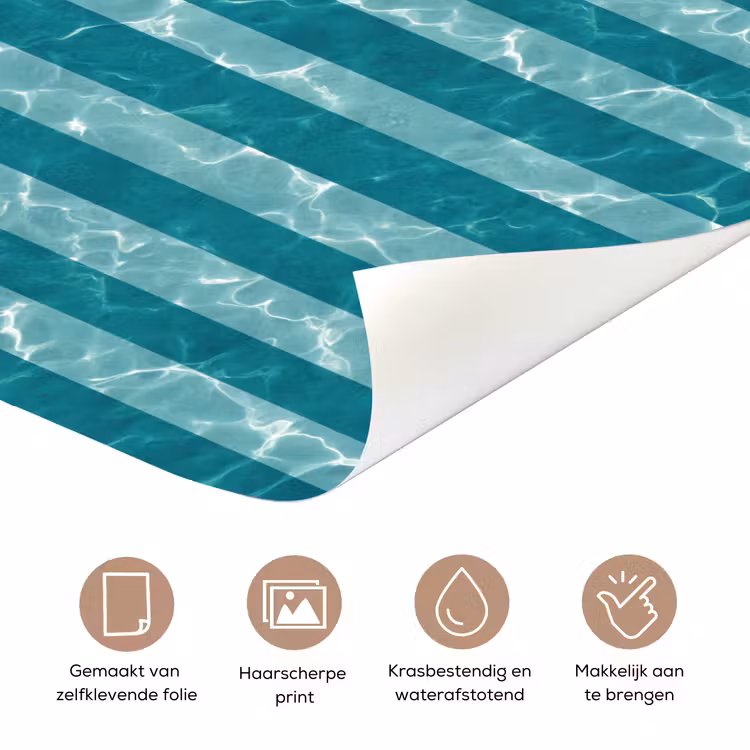 Deursticker - Zwembad - Strepen - Groen — 3