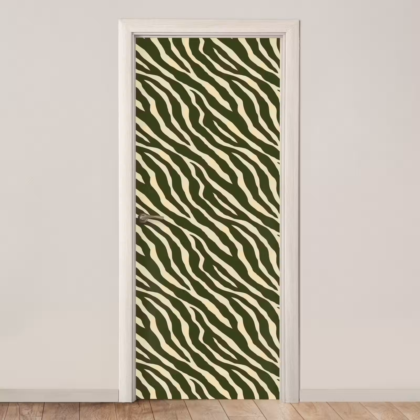 Deursticker - Zebra - Patroon - Groen — 1