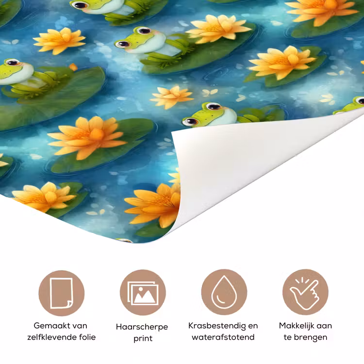 Deursticker - Kikker - Lelies - Groen — 3