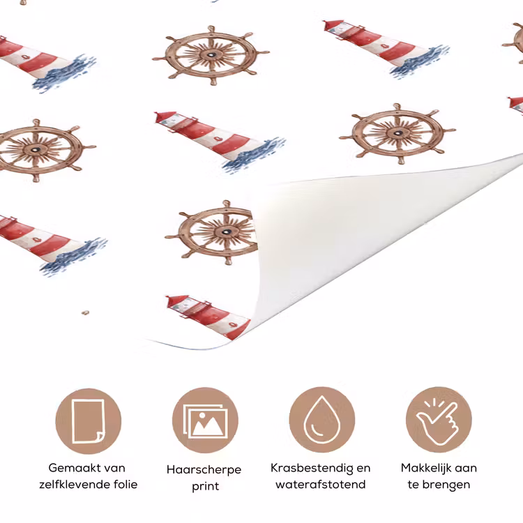 Deursticker - Nautisch - Klassiek - Rood — 3