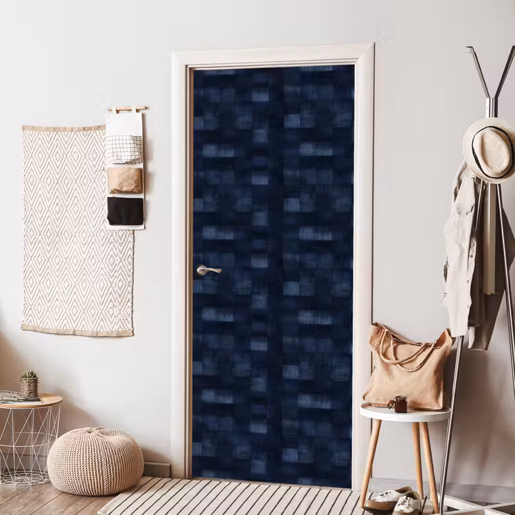 Deursticker - Patroon - Ruit - Marineblauw — 8