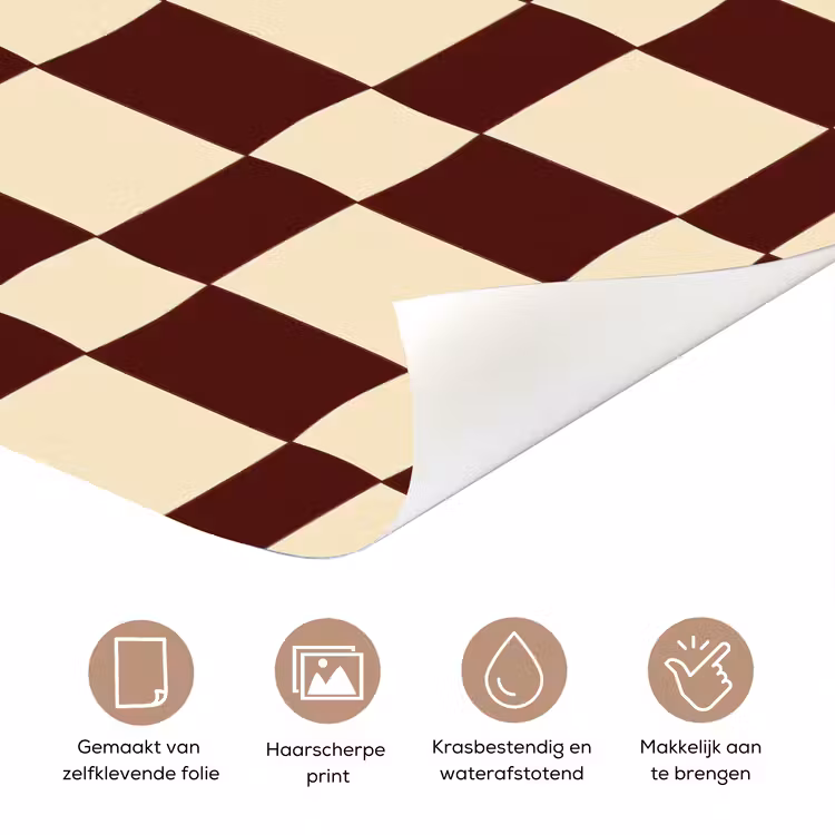 Deursticker - Retro - Patroon - Bruin — 3