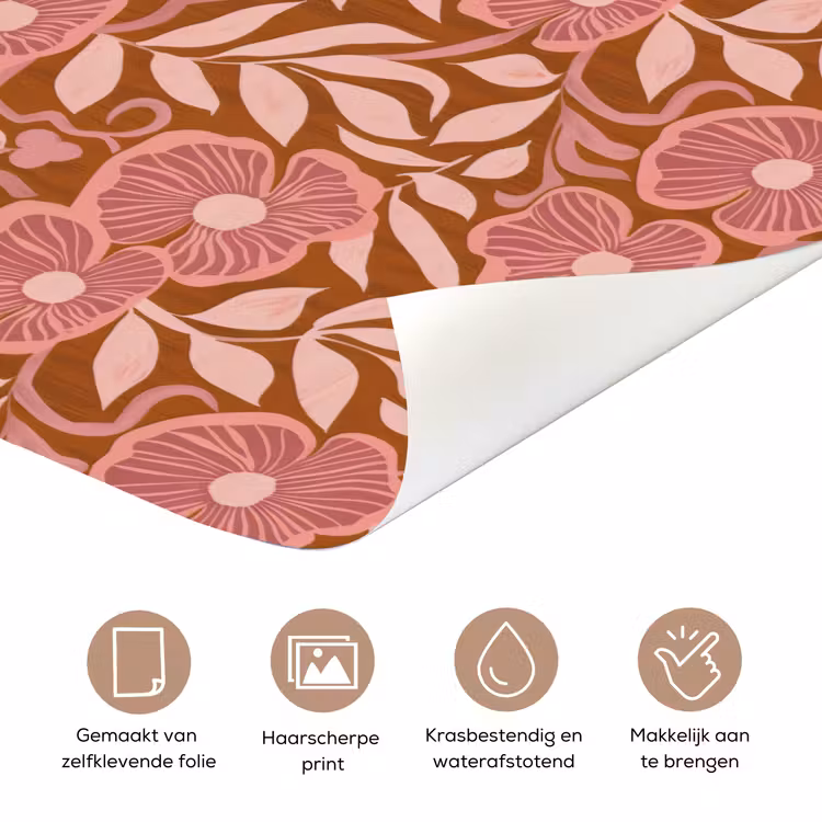 Deursticker - Sfeer - Bloemen - Roze — 3