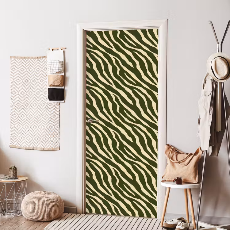 Deursticker - Zebra - Patroon - Groen — 8